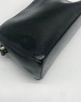 Kate Spade Black Leather Double Zip Glossy Patent Leather Crossbody Bag