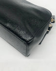 Kate Spade Black Leather Double Zip Glossy Patent Leather Crossbody Bag