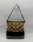 Coach Brown & Khaki Canvas Y2K Shoulder Bag 12825