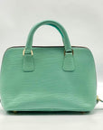 WKND WYFR Convertible Aquamarine Croc Embossed Leather Satchel