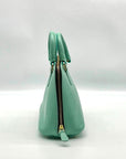 WKND WYFR Convertible Aquamarine Croc Embossed Leather Satchel