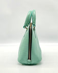 WKND WYFR Convertible Aquamarine Croc Embossed Leather Satchel