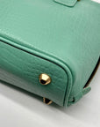 WKND WYFR Convertible Aquamarine Croc Embossed Leather Satchel