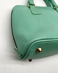 WKND WYFR Convertible Aquamarine Croc Embossed Leather Satchel