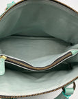 WKND WYFR Convertible Aquamarine Croc Embossed Leather Satchel