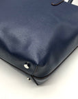 DKNY Blue Faux Leather Bryant Tote Bag