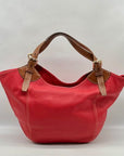 Dooney & Bourke Red Leather Pebble Grain Hobo Bag