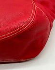Dooney & Bourke Red Leather Pebble Grain Hobo Bag