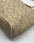 Coach Beige and Cream Signature Coated Canvas Station Tote Bag CH504