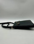 Coach Black Crossgrain Leather Mini rowan File Bag CE871
