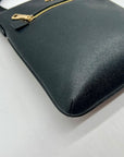 Coach Black Crossgrain Leather Mini rowan File Bag CE871