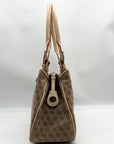 Dooney & Bourke Brown & Cream Monogram Canvas Vintage Satchel