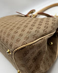 Dooney & Bourke Brown & Cream Monogram Canvas Vintage Satchel