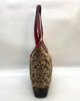 Coach Signature Canvas & Red Leather Trim Tote Bag 6082