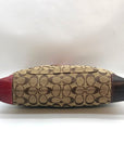 Coach Signature Canvas & Red Leather Trim Tote Bag 6082