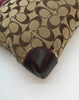 Coach Signature Canvas & Red Leather Trim Tote Bag 6082