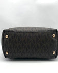 Michael Kors Brown Signature Coated Canvas Jet Set East West Tote Bag