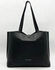 Rebecca Minkoff Black Pebbled Leather Megan Tote Bag