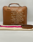 Tory Burch Brown Leather Miller Poetry Large Messenger Bag
