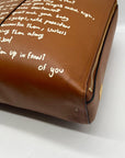 Tory Burch Brown Leather Miller Poetry Large Messenger Bag