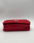 Valentino Orlandi Red Quilted Faux leather Shoulder Bag