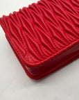 Valentino Orlandi Red Quilted Faux leather Shoulder Bag