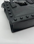 Loeffler Randall Black Leather Studded Junior Work Tote Bag