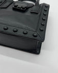 Loeffler Randall Black Leather Studded Junior Work Tote Bag