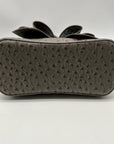 Grossi Grey Faux Leather Ostrich-Textureed Tote Bag