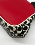 Coach Red Leather Disney Mickey Mouse X Keith Haring Shoulder Bag