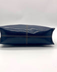 Liz Claiborne Navy Blue Faux Leather Shoulder Bag
