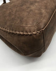 Style & Co Chocolate Whip-Stitch Soft 4-Poster Tote