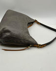 Hobo Grey Leather Shoulder Bag