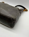 Hobo Grey Leather Shoulder Bag