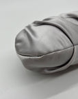 Nina Silver Pleated Satin Clutch