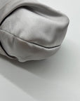 Nina Silver Pleated Satin Clutch
