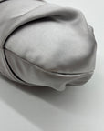 Nina Silver Pleated Satin Clutch