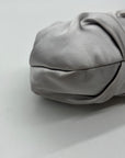Nina Silver Pleated Satin Clutch