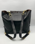 Form Function Form Black Horween Leather & Animal Print Flap 3 Way Bag