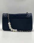 Badgley Mischka Blue Denim Studded Crossbody Bag