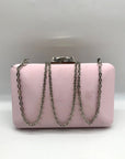 I.N.C International Concepts Pink Dogwood Satin Crystal Frame Clutch