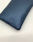 Coach Metallic Blue Pebbled Leather Kelsey Wristlet