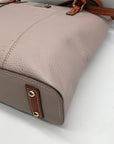 Dooney & Bourke Gray Pebbled Grain Lexington Shopper Tote