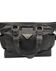 The Real Mccoy Gray Pebbled Leather Tote Bag