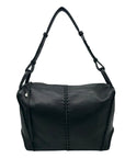 The Sak Black Pebbled Leather Medium Los Feliz Hobo Bag