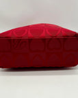 Brighton Red Heart Print Fabric Shoulder Bag