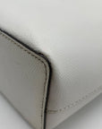 Michael Kors White Leather Tote Bag