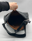 Patricia Nash Black Leather Shoulder/Hobo Bag