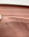 Coach Pale Pink Leather Gathered Vintage Wallet