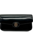 Tory Burch Black Leather Robinson Spazzolato East/Weat Shoulder Bag
